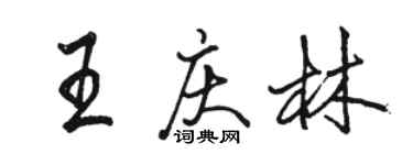 駱恆光王慶林行書個性簽名怎么寫