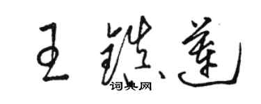 駱恆光王鎮蓮草書個性簽名怎么寫