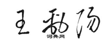 駱恆光王勁陽草書個性簽名怎么寫
