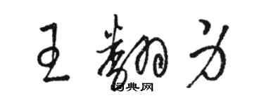 駱恆光王翻身草書個性簽名怎么寫