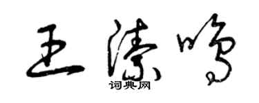 曾慶福王潔鳴草書個性簽名怎么寫