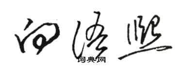 駱恆光向語熙草書個性簽名怎么寫