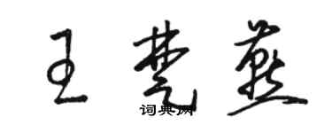 駱恆光王楚燕草書個性簽名怎么寫