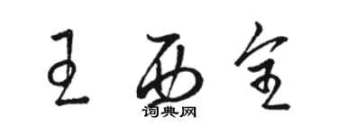 駱恆光王西全草書個性簽名怎么寫