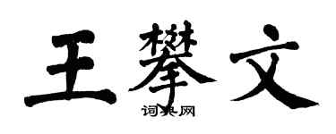 翁闓運王攀文楷書個性簽名怎么寫