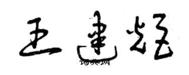 曾慶福王建炬草書個性簽名怎么寫