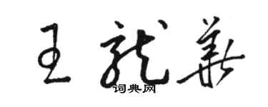 駱恆光王龍華草書個性簽名怎么寫