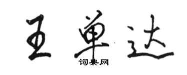 駱恆光王單達行書個性簽名怎么寫