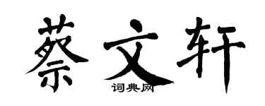 翁闓運蔡文軒楷書個性簽名怎么寫