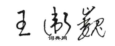 駱恆光王衛巍草書個性簽名怎么寫