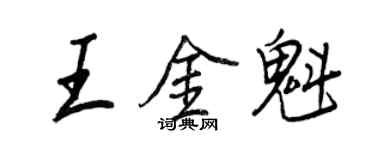 王正良王金魁行書個性簽名怎么寫