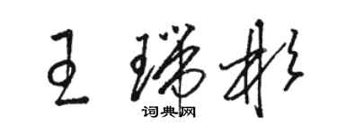 駱恆光王瑞彬草書個性簽名怎么寫