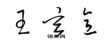 駱恆光王玄意草書個性簽名怎么寫