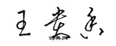 駱恆光王貴香草書個性簽名怎么寫