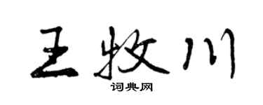 曾慶福王牧川行書個性簽名怎么寫