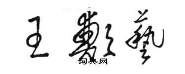 駱恆光王鄭藝草書個性簽名怎么寫