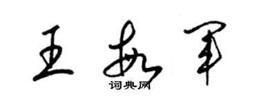 梁錦英王敏軍草書個性簽名怎么寫