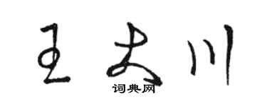 駱恆光王大川草書個性簽名怎么寫