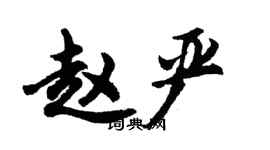 胡問遂趙嚴行書個性簽名怎么寫