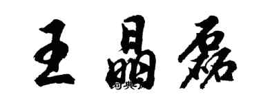 胡問遂王晶磊行書個性簽名怎么寫
