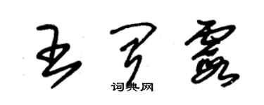 朱錫榮王聞霞草書個性簽名怎么寫