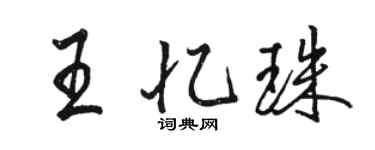 駱恆光王憶珠行書個性簽名怎么寫