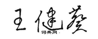 駱恆光王健葵草書個性簽名怎么寫