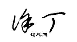 朱錫榮徐丁草書個性簽名怎么寫