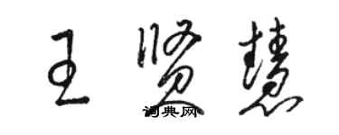 駱恆光王賢慧草書個性簽名怎么寫