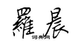 王正良羅晨行書個性簽名怎么寫