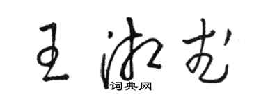 駱恆光王湘武草書個性簽名怎么寫