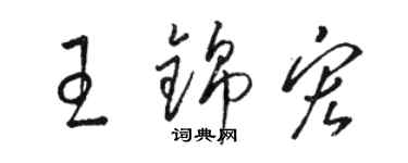 駱恆光王錦宏草書個性簽名怎么寫