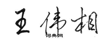 駱恆光王偉相行書個性簽名怎么寫