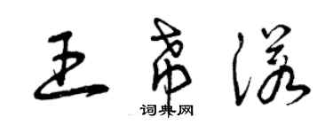 曾慶福王希諾草書個性簽名怎么寫