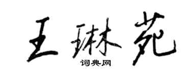 王正良王琳苑行書個性簽名怎么寫