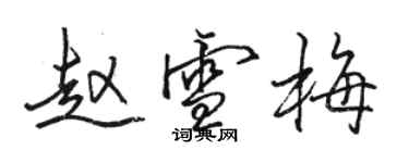 駱恆光趙雪梅行書個性簽名怎么寫