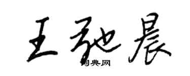 王正良王弛晨行書個性簽名怎么寫