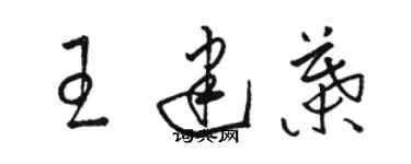 駱恆光王建葉草書個性簽名怎么寫