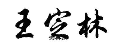 胡問遂王定林行書個性簽名怎么寫