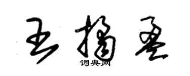 朱錫榮王桔盈草書個性簽名怎么寫