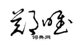 曾慶福鄭唯草書個性簽名怎么寫