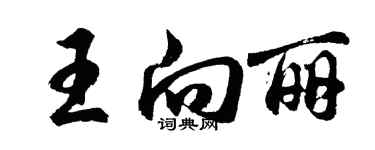 胡問遂王向麗行書個性簽名怎么寫