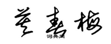 朱錫榮莫春梅草書個性簽名怎么寫