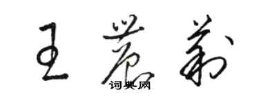 駱恆光王農莉草書個性簽名怎么寫