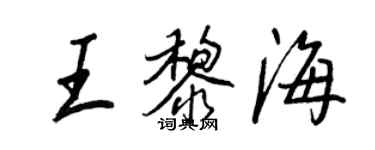 王正良王黎海行書個性簽名怎么寫