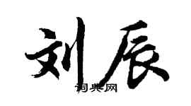胡問遂劉辰行書個性簽名怎么寫