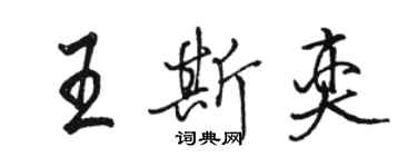 駱恆光王斯奕行書個性簽名怎么寫