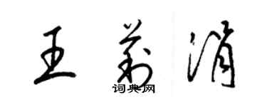 梁錦英王莉涓草書個性簽名怎么寫