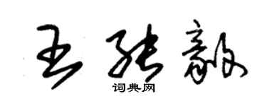 朱錫榮王能毅草書個性簽名怎么寫