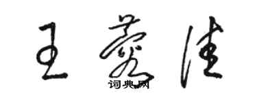 駱恆光王蓉佳草書個性簽名怎么寫